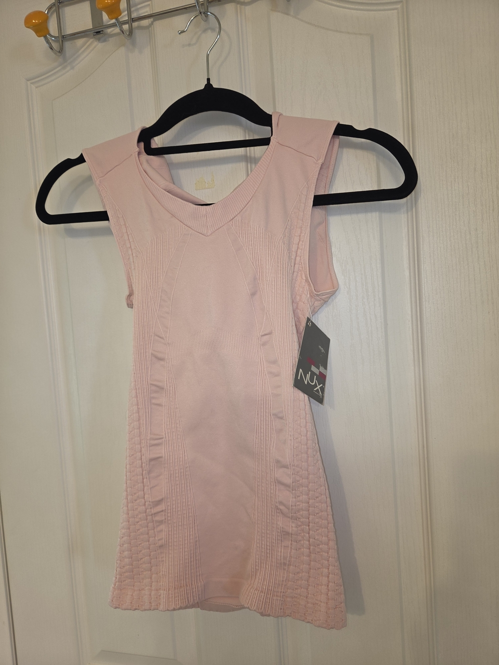 NUX Light Pink Ribbed Knit Tank